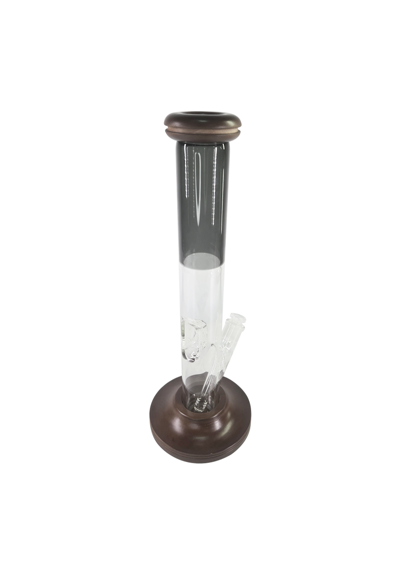 Glass Bong With Wooden Base